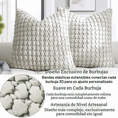 Vista 4 de Juego de 2 fundas de cojín de terciopelo cuadradas de 18x18, funda de cojín suave y amigable con la piel, funda de cojín decorativa engrosada