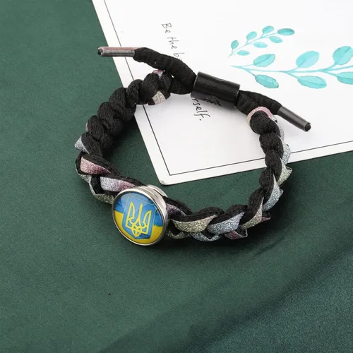 Vista 3 de KEYCHIN Collar con símbolo ucraniano, regalo inspirado en Tridente de Ucrania, joyería de recuerdo para amigos y familiares