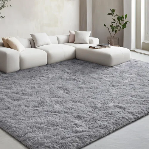 Vista 121 de EVOIONOS Alfombra Redonda Negra para Dormitorio, 4x4 Pies Alfombra de Área Circular Suave y Esponjosa para Sala de Estar, Alfombra Circular de Felpa