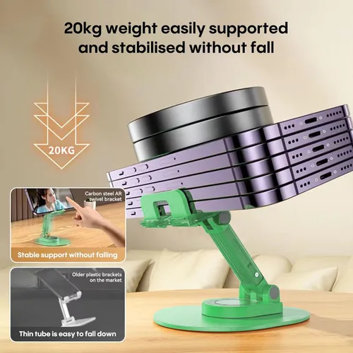 Vista 7 de Soporte plegable para teléfono de escritorio, soporte para teléfono en el escritorio compatible con iPhone 15, 14, 13 Pro Max Mini, adecuado