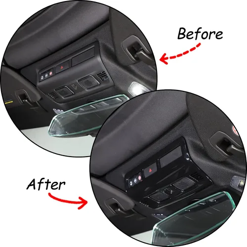 Vista 2 de Daeiclru Cubierta de luz de lectura superior para automóvil, compatible con Chevrolet Corvette C8 2020-2023, accesorios de cubierta de lámpara
