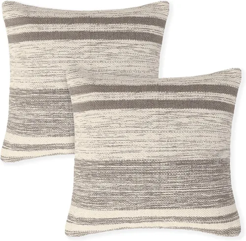 Vista 10 de REDEARTH · Fundas de cojín boho hechas a mano - Estilo chic bohemia de granja - Fundas de cojín tejidas para acento, interior y exterior, para sofá
