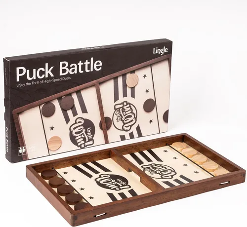 Vista 5 de Juego de disco de cabestrillo – Juego de mesa de madera maciza de 16.5 pulgadas, lujoso juego de disco de eslinga para noches familiares o fiestas