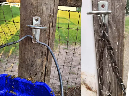 Vista 6 de Gancho para cubo de alimentación de caballo, soporte para cubo de agua para caballo/suministros estables (paquete de 2)