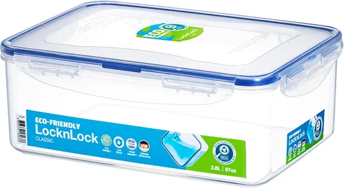 Vista 8 de LOCK & LOCK Easy Essentials - Tapas de almacenamiento de alimentos/recipientes herméticos, sin BPA, cuadrados, 20 oz para café, transparente