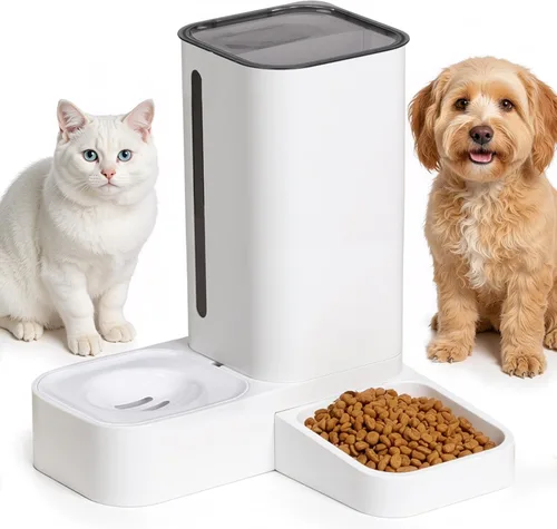Vista 8 de NOA Dispensador automático de agua para mascotas Alimentador por gravedad para gatos y perros, estación dispensadora de riego, estación de agua