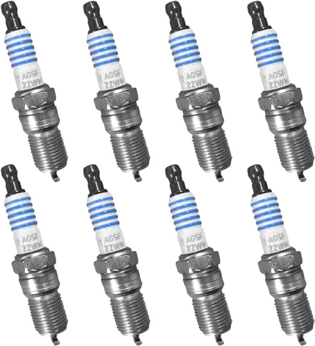 Vista 6 de MAS Juego de 8 bobinas de encendido amarillas, botas curvadas DG508 y 8 bujías Motorcraft Platinum SP479 compatibles con Ford F150 F250 Super Duty
