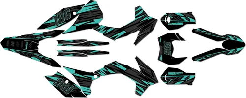 Vista 12 de Graphics Kit for KTM 200XC-W,250XC-W,300XC-W,450XCF-W and 500XCF-W (2016) Twitch Series Cyan 16 Mil - On/Off The Road - Dirt Pit Bike Sticker