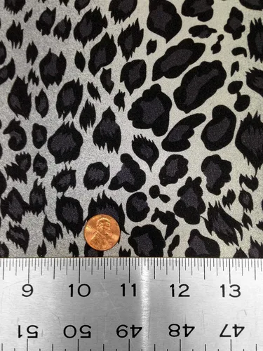 Vista 5 de The Yard - Estampado de leopardo en tela de tricot brillante de nailon elástico Spandex (gris)