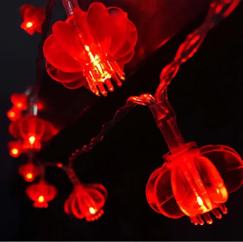 Vista 6 de Guirnalda de luces rojas de 32.8 pies, 100 luces LED enchufables, impermeables, 8 modos, luces de decoración con control remoto para bodas, Año