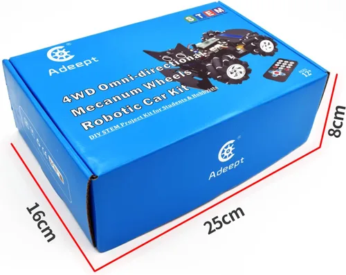 Vista 8 de Adeept Kit robótico de ruedas mecánicas omnidireccionales 4WD para ESP32-S3 Banana Pi PicoW-S3 DIY STEM Remote Controlled Robot Kit con pantalla