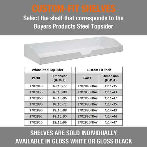 Vista 3 de Buyers Products, 72x16x18 Contratista Topsider Caja de almacenamiento de trabajo para caja de trabajo de caja de camioneta, ancho 72 pulgadas