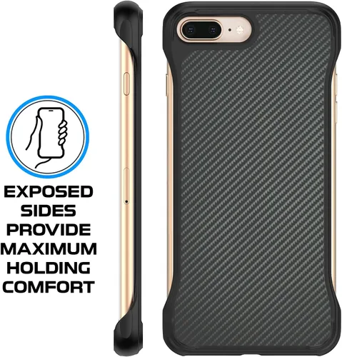 Vista 2 de REBEL Funda para iPhone 8 Plus, serie 7 Plus, lados expuestos Gen-1 para mayor comodidad, protección y a prueba de golpes, ajuste delgado, sin