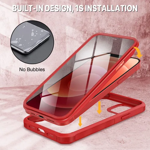 Vista 419 de CENHUFO Funda de privacidad para iPhone 11 Pro, funda de cuerpo completo con protector de pantalla de privacidad de vidrio templado 9H integrado