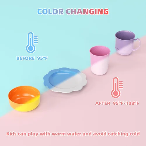 Vista 3 de Doloowee - Juguetes de fregadero de cocina con cambio de color, juguete de lavavajillas eléctrico para jugar con agua corriente para niños de 3 a 5