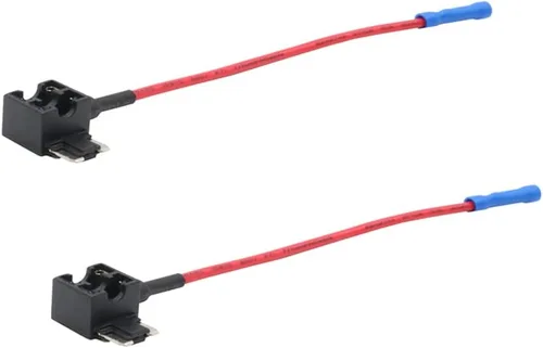 Vista 4 de Adaptador TAP de fusible para automóvil de calibre 16, 2 piezas, para fusibles tipo cuchilla de perfil bajo + 8 piezas de mini fusible de perfil