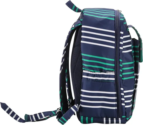 Vista 4 de JuJuJuBe MiniBe Mochila pequeña colección costera - Providence - azul marinoverde azuladoblanco