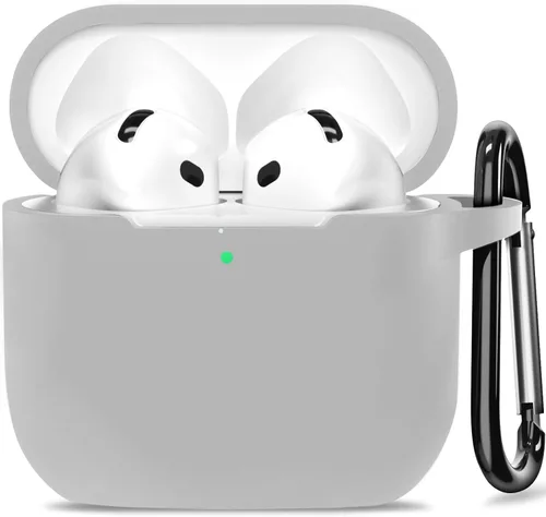 Vista 19 de Funda para AirPods 4, funda de silicona compatible con Apple AirPods de 4ª generación, color rojo