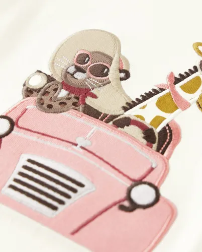 Vista 2 de Gymboree Camisetas de manga corta con estampado bordado para niñas y niños pequeños