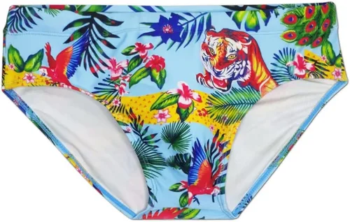 Vista 5 de MIZOK Traje de baño de secado rápido para hombre con estampado caliente y cordón