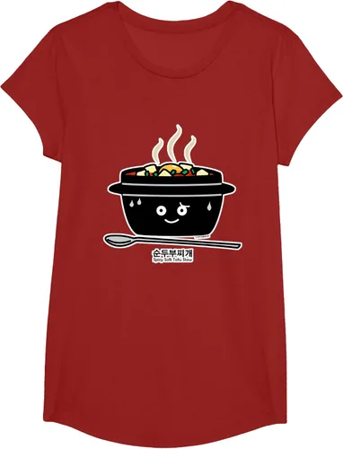 Vista 88 de Sopa coreana de guiso de tofu suave picante Sundubu jjigae huevo caliente, gris, S Negro