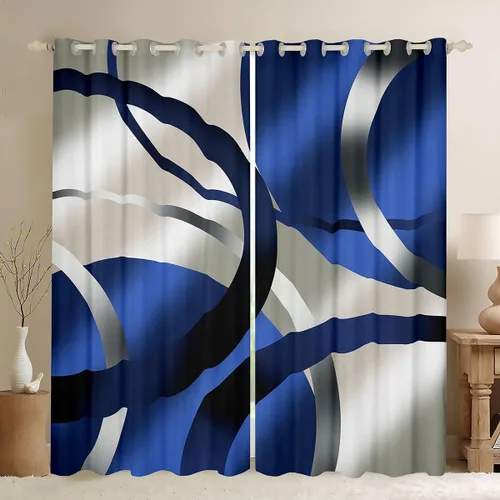 Vista 11 de Feelyou Cortinas de videojuegos negro y gris para niños, dormitorio, música, audífonos, notas, cortinas de ventana, para niños, adolescentes