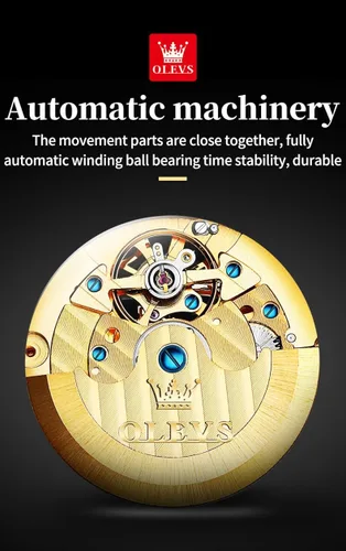 Vista 7 de OLEVS Reloj mecánico para hombre ahueca hacia fuera impermeable reloj de cuerda automático para hombres
