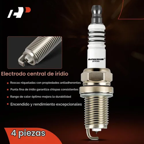 Vista 3 de A-Premium - Bujías de iridio platino (4 unidades, alambre fino, motor L4)