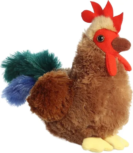 Vista 3 de Aurora® - Adorable Mini Flopsie™ gallo Cocky™ - Animal de peluche, facilidad para jugar, compañero eterno - Marrón, 6 pulgadas