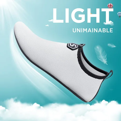 Vista 5 de Seekway - Zapatos de agua para hombres o mujeres adultos, tipo calcetín, de secado rápido, sensación de pie descalzo, ideales para la playa, nadar