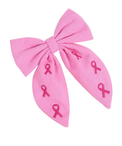 Vista 10 de Pinzas para el cabello con cinta de concientización rosa para el cáncer de mama, lazo rosa BCA02 (C1)