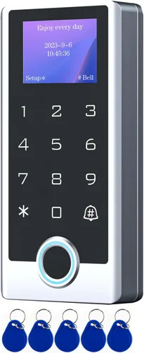 Vista 10 de Teclado de control de acceso para puerta, acero inoxidable IP68 resistente al agua, 2000 usuarios, entrada y salida Wiegand de 26 bits, control