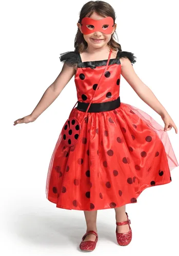 Vista 3 de Spooktacular Creations Disfraz de mariquita para niños, vestido tutú de mariquita para niñas, disfraz de Halloween y juego de rol