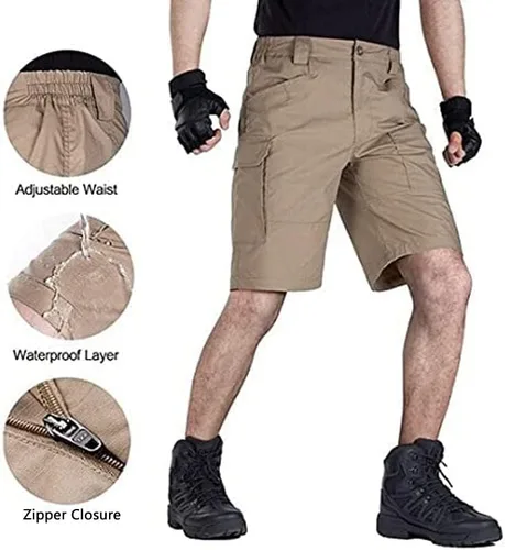 Vista 4 de AUTIWITUA Pantalones cortos cargo para hombre