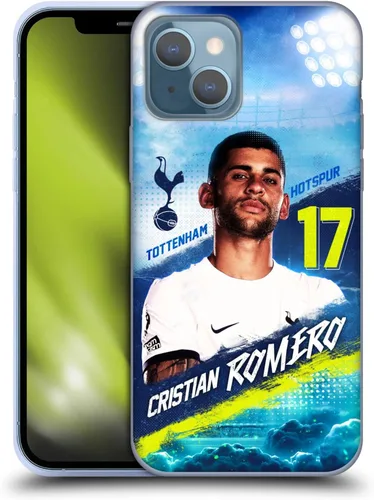 Vista 40 de Head Case Designs Officially Licensed Tottenham Hotspur F.C. Cristian Romero 2023/24 First Team Gel Case [Military Grade] Compatible with Apple