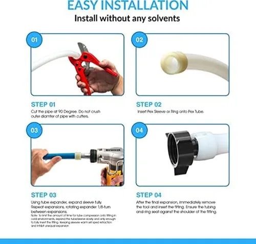 Vista 5 de Pex A Adaptador roscado NPT hembra de 1/2 pulgada x 1/2 pulgada F-1960 [Paquete de 10]
