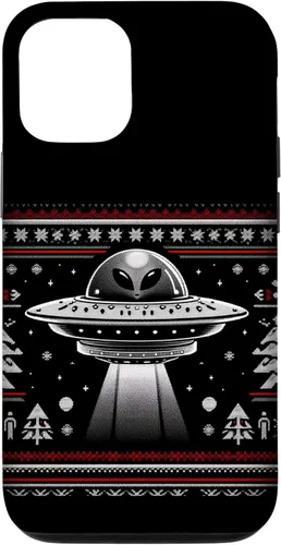 Vista 26 de Lindo alienígena OVNI Navidad Ugly Sweater Pijamas Caso para iPhone 16