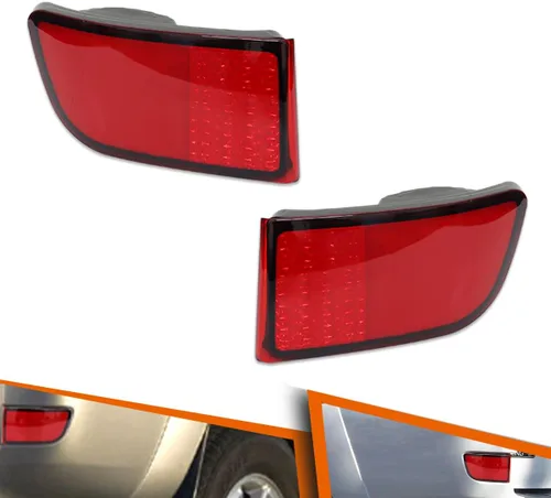Vista 11 de ADIIL 2 luces reflectoras de parachoques inferior secuencial LED de lente Lente roja LED roja