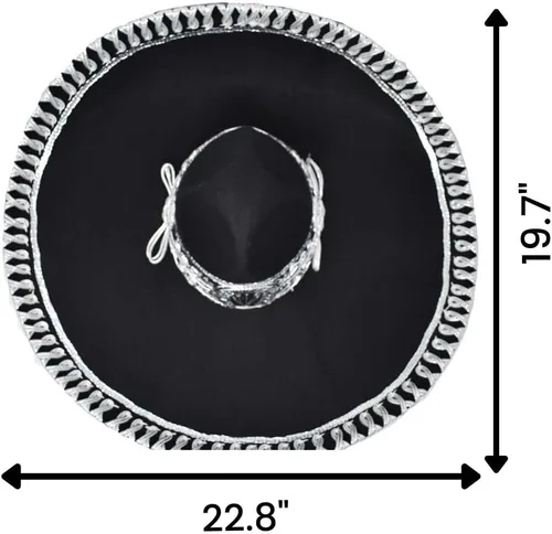 Vista 6 de Sombrero Charro Mariachi Adulto - Mexican Sombreros Mexicanos