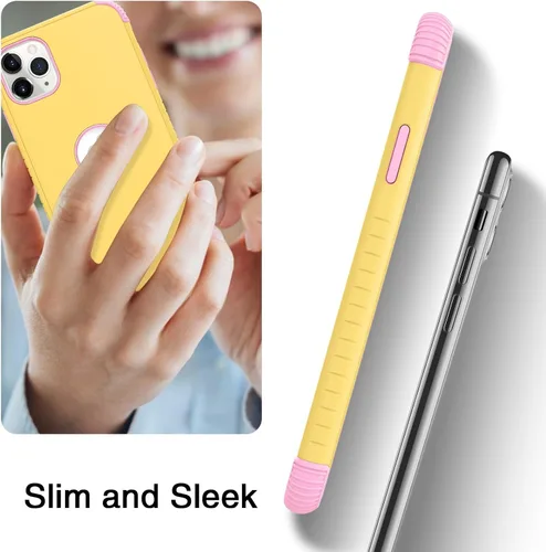Vista 8 de BENTOBEN Funda para iPhone 11 Pro Max, 2 en 1, ajuste delgado, resistente, híbrida, a prueba de golpes, de poliuretano termoplástico suave