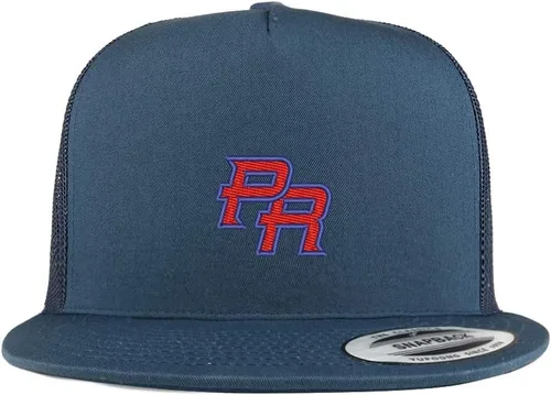 Vista 3 de Trendy Apparel Shop Puerto Rico PR Gorra de malla bordada pequeña de 5 paneles