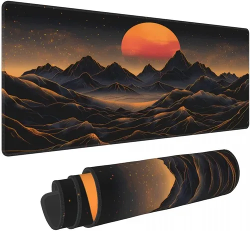 Vista 14 de Alfombrilla de escritorio, tapete de escritorio de 31.5" × 11.8", alfombrilla grande para mouse de juegos, alfombrilla duradera extendida para mouse