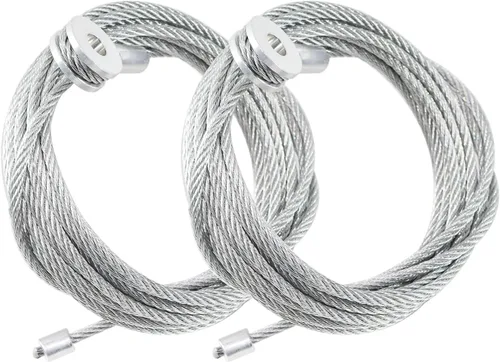 Vista 5 de Pareja (2) Kit de reemplazo de cable para puerta de rampa de carga cerrada del remolque, cables de 150 pulgadas, reemplazo para CAB1-8CB150