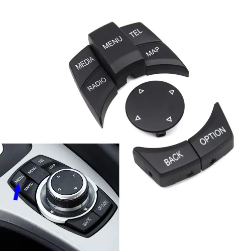Vista 7 de Botón multimedia del botón del controlador iDrive CIC para BMW Negro, 6 unidades para BMW 1' E81 E82 E88/3' E90 E92 E93/5' E60 E61/6' E63 E64/X1