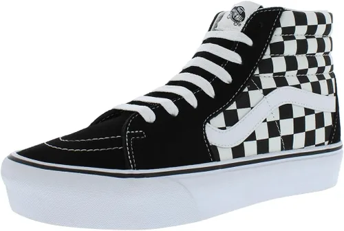 Vista 11 de Vans Sk8-Hi - Zapatillas de skate unisex de alta calidad, cómodas y duraderas en suela de goma gofrera Negro (negro/blanco)