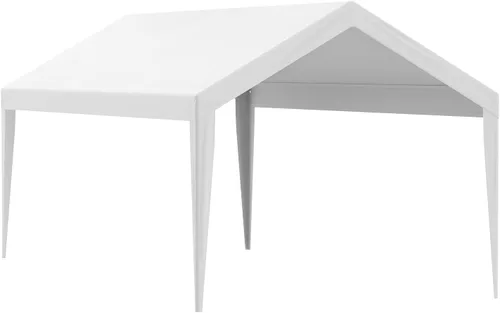 Vista 92 de VEVOR Cobertizo Tienda de Almacenamiento Exterior Portátil Resistente de 6 x 8 x 7 pies, Refugio de Cochera Garaje Impermeable con Puerta Enrollable