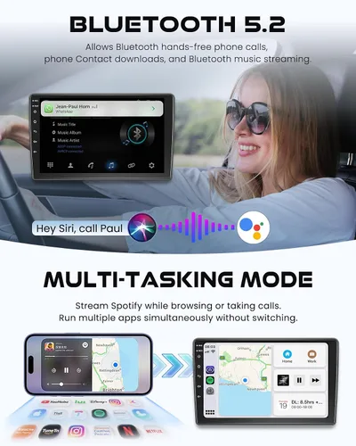 Vista 5 de para Ford F150 2009-2014 4+64 Android 13 Radio de Coche, Estéreo de Coche con Pantalla Táctil IPS de 9 Pulgadas con Carplay/Android Auto