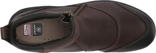 Vista 5 de Ariat Barnyard - Botas de trabajo con cremallera lateral, cómodas botas impermeables para mujer, Café Oscuro, 5.5