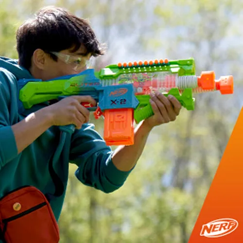 Vista 8 de Nerf Elite 2.0 - Pistola motorizada de doble perforación, 50 dardos, 2 clips de 10 dardos, a partir de 8 años