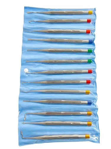 Vista 5 de Conjunto alemán de 13 proximadores dentales/elevador de extracción de luxación con casete de esterilización
